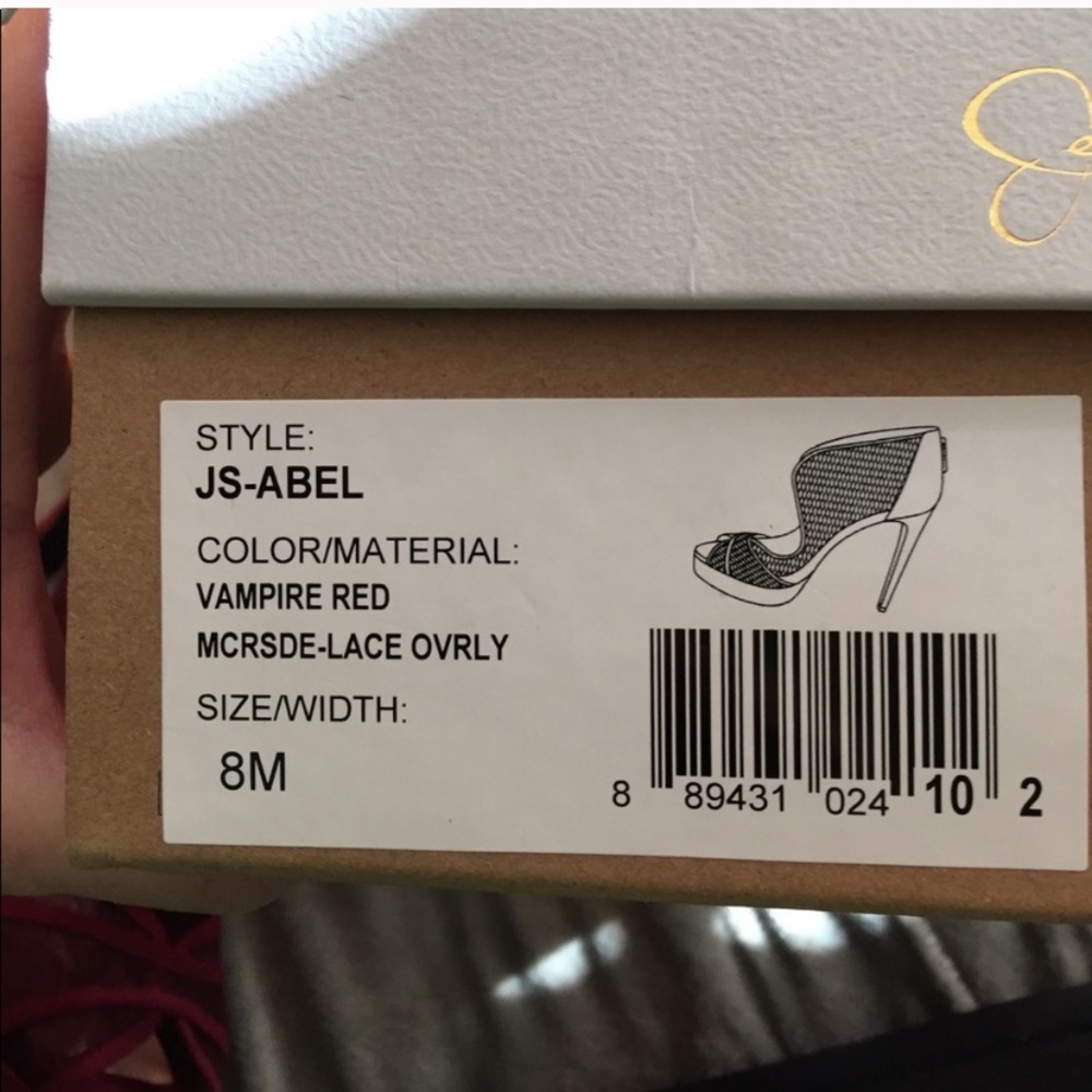 Red Lace Heels/Pumps - Picture 5 of 5